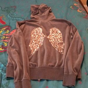 Victoria’s Secret BLING Velvet Hoodie SZ L